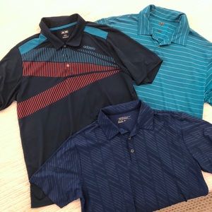 Three Golf Polos! Two Nike one Adidas